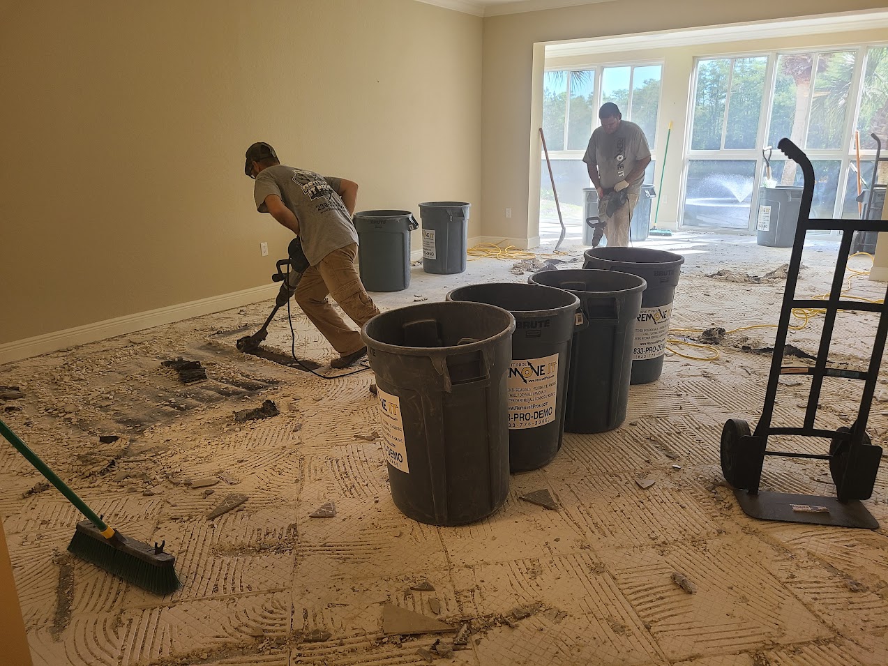 Tile, Wood Glued Down Flooring Removal