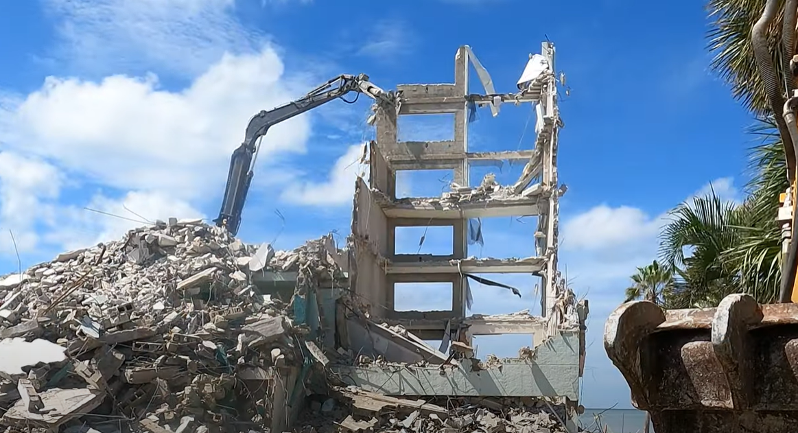 Remove it Pros was The Building Demolition Contractor on this 7 Story Condo Building Demolition on Fort Myers Beach